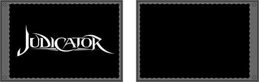 Judicator Double Sided Flag – Bold Graphic Banner for Fans